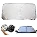 Cartman Windshield Sun Shade 63 x 34 Inch, Powerful UV Ray Deflector, Keep Your Vehicle Cool and Damage Free, Snow Shade