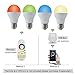 FUYUTEC 6W WiFi Led Bulb E27 (50 Watt Equivalent） RGB+Warm White Dimmable Colorful 450 Lumen, Color Change Controlled by Remote or Smart Andriod iOS Phone Via WiFi iBox