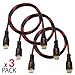 Bam 3 Pack High Speed 4K HDMI Cables - 3' Long