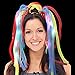 Fun Central X731, 1 Pc, 7.5 Inches Multicolor LED Light Up Party Dreads, LED Light Up Headband, Light Up Hair, Dread Hair, Dreads Wig, Glow Headwear, Party Dreads For Halloween