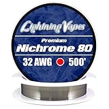 Genuine Lightning Vapes ® 32 AWG Nichrome 80 Wire 25' 50' 100' 250' 500' 1000' (500')
