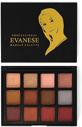 Evanese Professional Beauty Makeup 12 Color High Pigment Eyeshadow Palette Glit