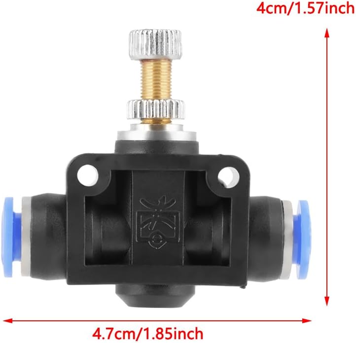 Hilitand 10pcs Pipe Throttle Valve Push in Speed Controller Pneumatic Air Flow Control Valve Quick-Connect Quick Connector 6mm - Image 3