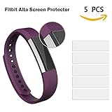 Fitbit Alta Screen Protector ,[No Bubble] [Easy Install] HD Ultra Clear Film Screen Protector for Fitbit Alta Fitness Tracker ,5-Pack