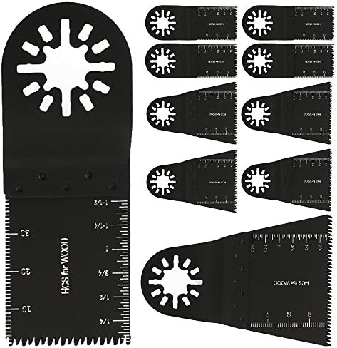 10Pcs Oscillating Saw Blades High Carbon Steel Mix Multi Tool For Bosch Fein MultiMaster Makita