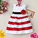 Baby Girl Princess Sleeveless Flower Tutu Dress Skirt Stripes Sun Dress (1-2 Years)