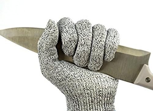 Size Medium, NO CUT Food Grade Cut Resistant Superior Hand and Finger Protection, LEVEL 5 Protection for Cutting & Slicing. Safety Work Gloves