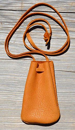 Handmade Leather Medicine Pouch (Light Saddle)