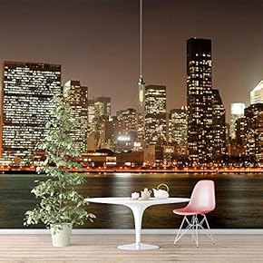 Wall Murals for Bedroom Brooklyn Bridgeand Newyork City Large Removable Wallpaper Peel and Stick Wall Stickers - 66x96 inches