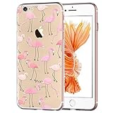 CarterLily® [Ultra Thin] Soft Flexible TPU Silicone Back Cover Case with Flamingo Series Pattern [Scratch Resistant] for iPhone 6 iPhone 6s 4.7 inches (Flamingo)