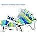 YATIO— 5 Positions Lay Flat Backpack Beach Chair Camping Chair, Aluminum Lightweight, Insulated Cooler, Drink Holder, Adjustable Pillow,Blue/Green Stripethumb 3