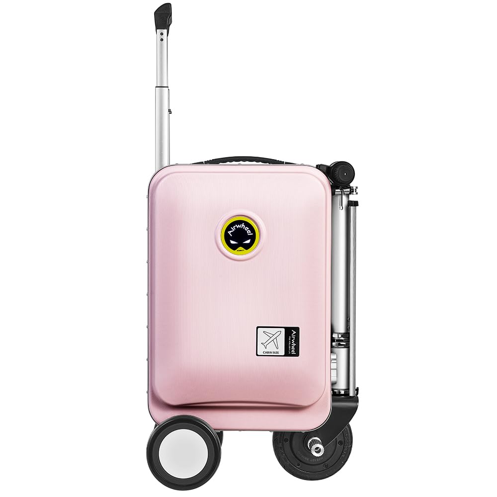 Airwheel SE3S Smart Riding Luggage Electric Suitcase Scooter with Removable Battery (pink)