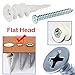 Self Drilling Drywall Plastic Anchors with Screws Kit - Wall Anchors Kit, 60 Pieces All