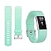 iGK Replacement Bands Compatible For Fitbit Charge 2 Bands, Adjustable Replacement Bands with Metal Clasp Compatible For Fitbit Charge 2 Wristbands Classic Edition Teal Small