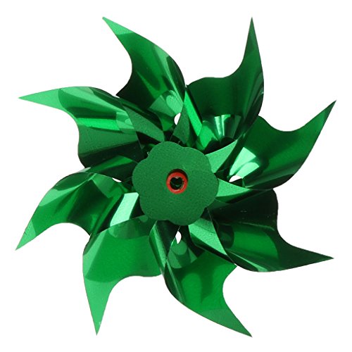 Seaskyer Colorful 6 Wheels Sequins Windmill Spinner Home Yard Garden Decor Kids Toy Gift - Thumbnail 6
