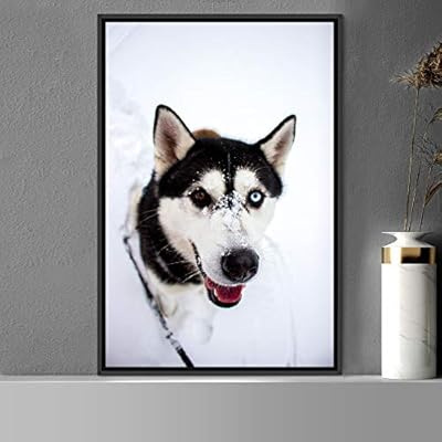 signwin Framed Canvas Wall Art Pupper Animals Chic...