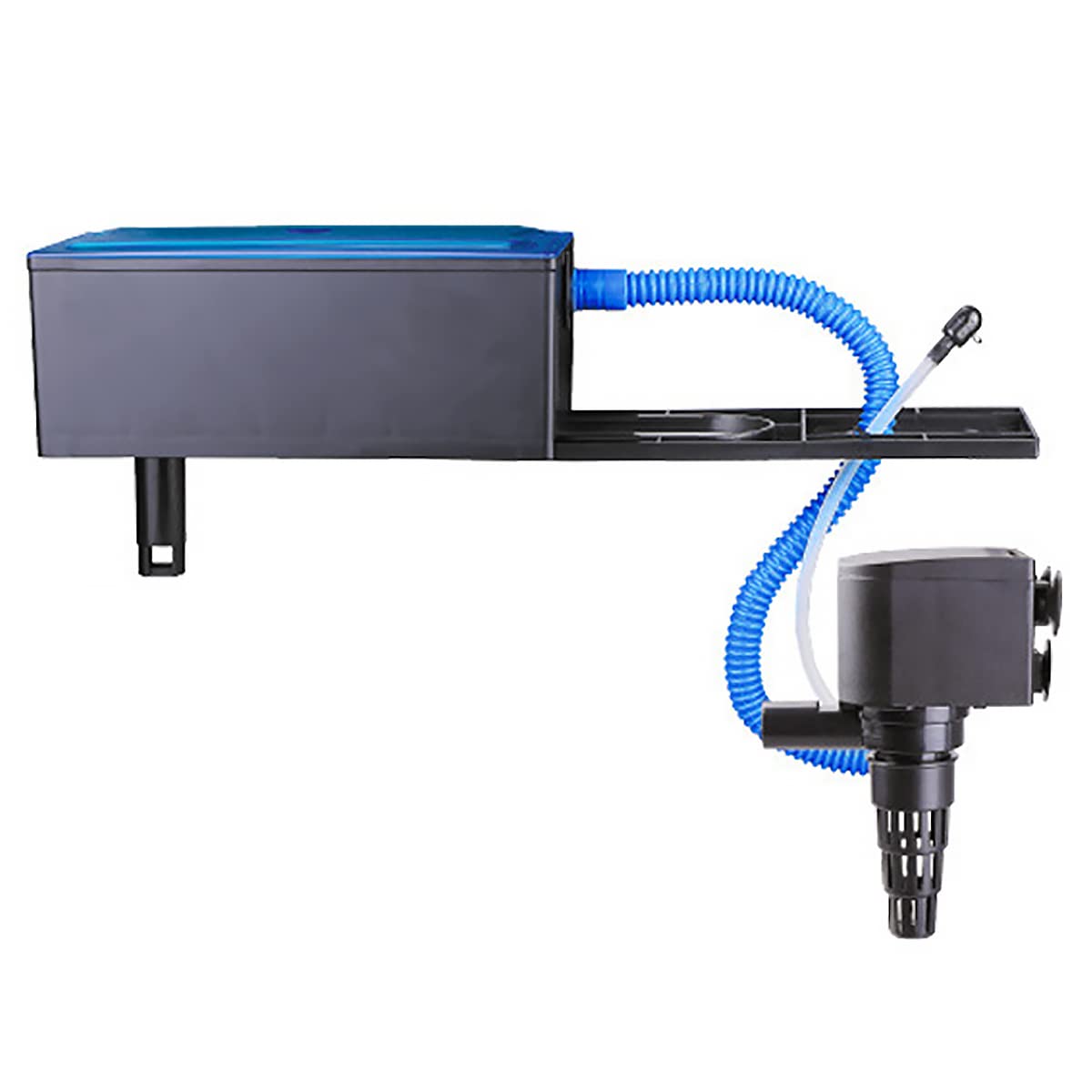 Aquarium Fish Tank, 3-In-1 Aquarium Filter Box, Fish Tank Filter, Silent Circulating Pump External Trickle Filter, High Lift Submersible Water Pump, Hydroponics, Filter Accessories (650L/H)