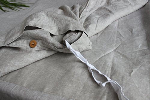 Pure linen duvet cover in natural linen oatmeal, white, off-white or grey color, twin, full, queen, king and calKing sizes available