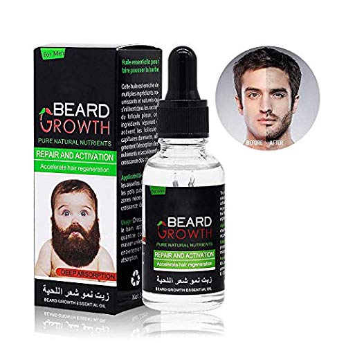 JUZIPI Essential Oil for Beard Growth Moustache Enhancer Facial Nutrition Beard Nutrition Growth Solution
