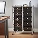 VonHaus Black 15 Drawer Organizer Cart with Rolling Wheels Multi-Purpose Utility Trolley for Home, Office, Art, Crafts and Beauty Storage
