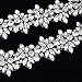 ULAPAN Rhinestone Bridal Belt Sashes for Women Dress, Diamond Wedding Belts Sash Ribbon for Bridesmaid Prom Gowns (off White)
