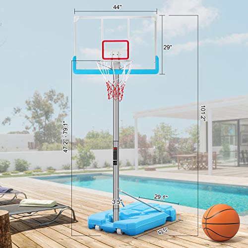 MaxKare Poolside Basketball Hoop System Portable Swimming Pool