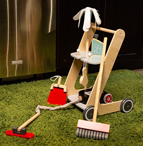 MMP Living Pretend Play Cleaning Cart - 7 Pieces, Wood