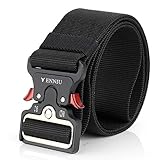 YAMATE Menâ€™s Tactical Belt, Military Combat Army Style Equipment Adjustable Heavy Duty Nylon Waist Belt with Quick-Release Wear-resistant Metal Buckle for Menâ€™s Outdoor Training Activities