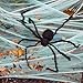 Outdoor Halloween Decorations, Halloween Spider with Touch Control LED Red Flashing Eyes and Scary Sounds