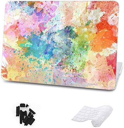 ZEGENE for MacBook Air 11.6inch Case with Keyboard Cover Plastic Hard Shell(Fit Model:A1370/A1465) Watercolor Graffiti Pattern Art Printing Full Edge Protective Case Skin