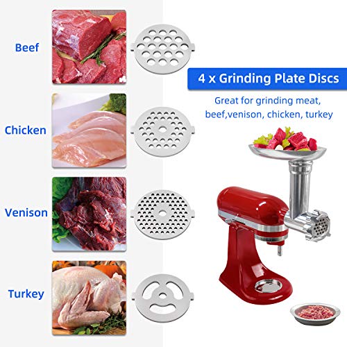 X Home Meat Grinder Attachment for KitchenAid Stand Mixer, Includes