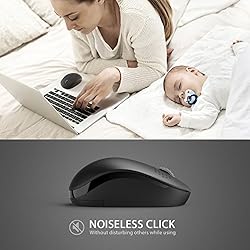 Wireless Mouse, 2.4G Noiseless Mouse with USB