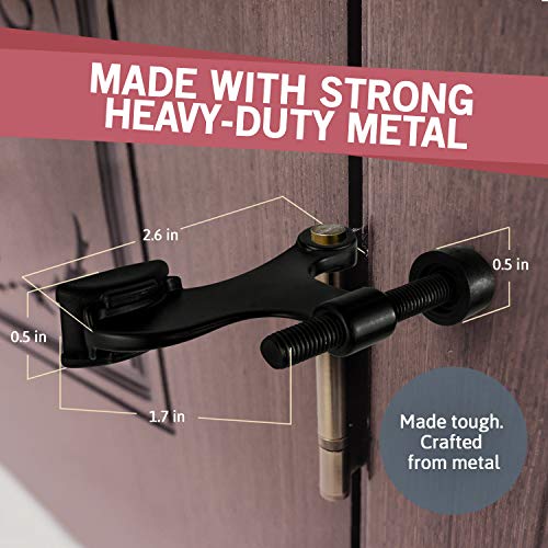 Jack N' Drill Hinge Pin Door Stop (7 Pack) - Convenient Door Stopper for Door Hinges | Durable, Heavy Duty Metal Construction for Preventing Damaged Walls and Extra Door Security - Thumbnail 3