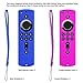 [2 Pack] Silicone Protective Case Compatible with Fire TV Stick 4K Remote (Blue and Purple)