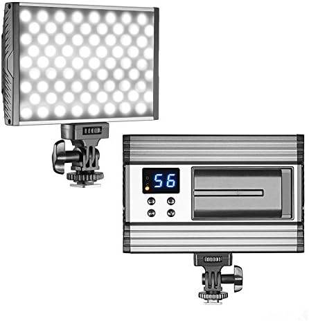 Dimmable Video Studio Light - Bemaxy PT-15B Pro Camcorder Camera Lamp Panel with 144 LED Ultra-thin Adjustable Bi-color Temperature 3200K-5600K for Nikon Canon Sony Panasonic Pentax Olympus DSLR