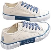 Comfortable Women's Canvas Sneakers - Casual Lace Up Flat Shoes for Walking and Skateboarding