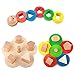 rolimate Educational Preschool Wooden Shape Color Recognition Geometric Board Block Stack Sort Chunky Puzzle Toys, Birthday Gift Toy for age 3 4 5 Years Old and Up Kid Children Baby Toddler Boy Girl