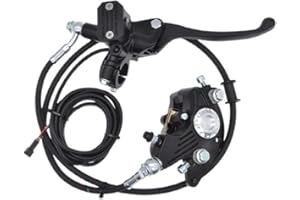 Folding EBike Hydraulic Disc Brake Set with Split Type Pump, Strong Sealing, Visual Fluid Tank, and Thickened Pads to Prevent