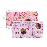 Bumkins Disney Baby Reusable Snack Bag Small 2 Pack, Doc McStuffins (Purple/Pink)