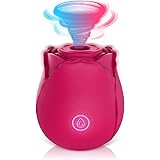 Rose Toys, Sucking Vibrator for Women with 7 Intense Suction, Adorime Rechargeable Clit Sucker Nipple Stimulator Sex Toys for