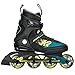 K2 Skate Men's Kinetic 80 Inline Skate, Black Green Yellow, 11