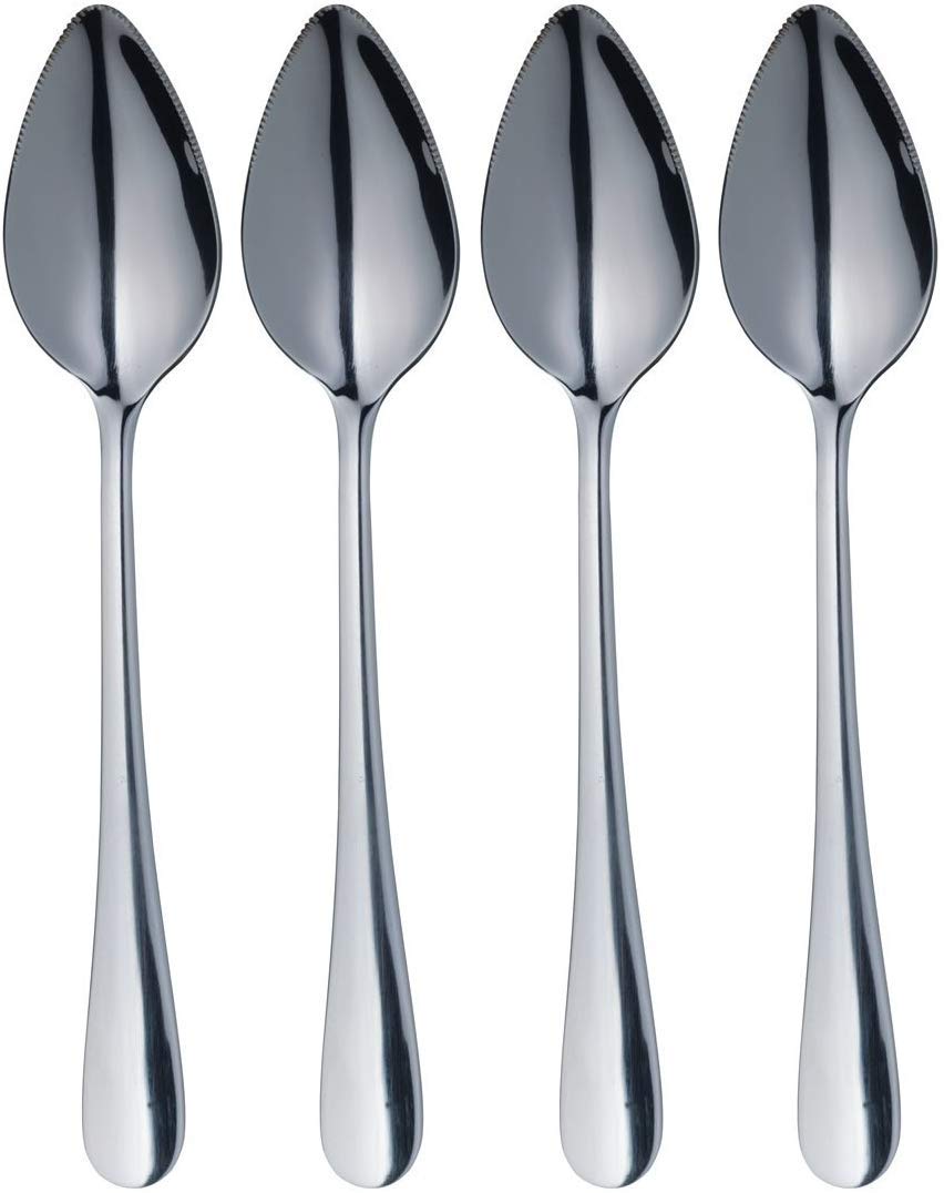 MasterClass Stainless Steel Grapefruit Spoon Set of 4, 16.5 cm, Silver
