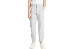 DEVOROPA Youth Boy's Golf Pants Quick Dry Athletic Chino Flat Front Pants Kids School Uniform Clothes