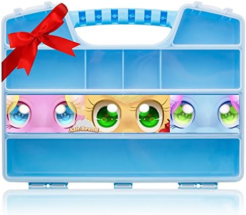 ASH BRAND SUPER STRONG AND LONGEST LASTING CARRYING CASE FOR SMALL DOLLS & TOYS |Fits up to 50 Colleggtibles Eggs, Characters playset figures & Accessories|Compartments organizer-storage box Container