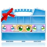 ASH BRAND SUPER STRONG AND LONGEST LASTING CARRYING CASE FOR SMALL DOLLS & TOYS |Fits up to 50 Colleggtibles Eggs, Characters playset figures & Accessories|Compartments organizer-storage box Container