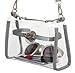 Clear Crossbody Messenger Shoulder Bag for Women Adjustable Strap, NFL Stadium Approved Trasparent Purse (Gray)