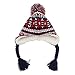 Home Prefer Baby Toddlers Winter Hats Earflaps Sherpa Hat Peruvian Soft Knitted Hat for Christmas Red M