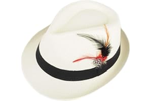 WESTEND Fedora Hats for Men - Kentucky Derby Summer Straw Hat, Stylish 2025 Design