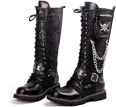 Amazon ノーブランド品 乗馬ブーツ メンズロングブーツ ロングブーツ 革ブーツ ノーブランド品 シューズ バッグ