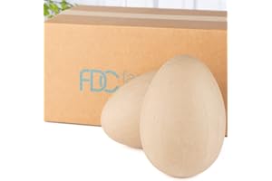 FACTORY DIRECT CRAFT Pack of 2 Large Paper Mache Eggs - Papier Mache Eggs Bigger Than Ostrich Eggs Ready to Paint and Decorate for DIY Easter Egg Crafts - Make Your Own Dinosaur Eggs (8"H x 6"Dia)